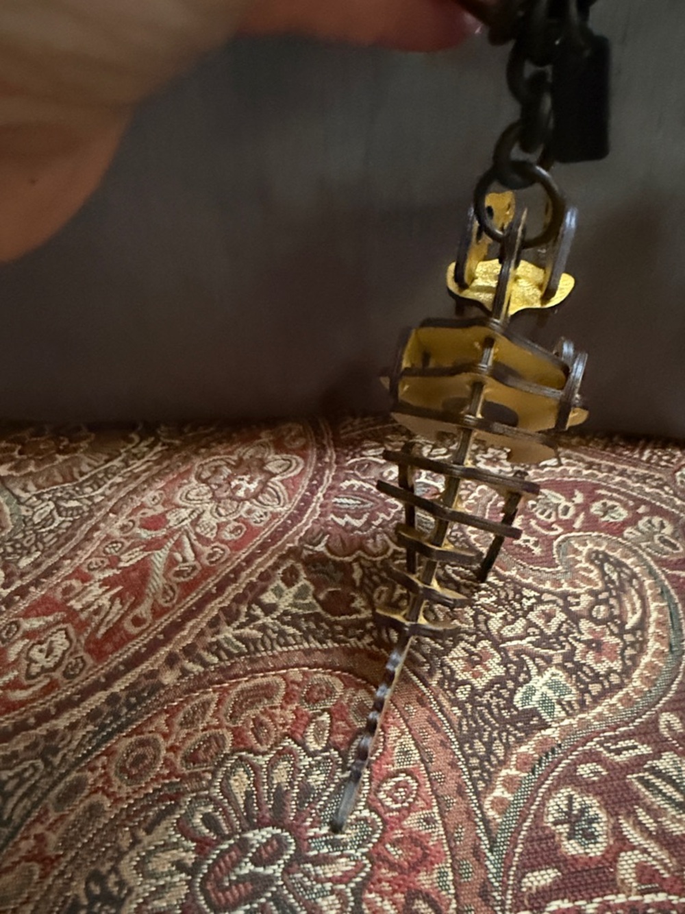 Coach Rexy Keychain Charm in metallic gold - Picture 6 of 7